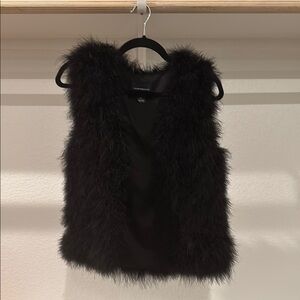 Club Monaco Dark Faux Fur Vest